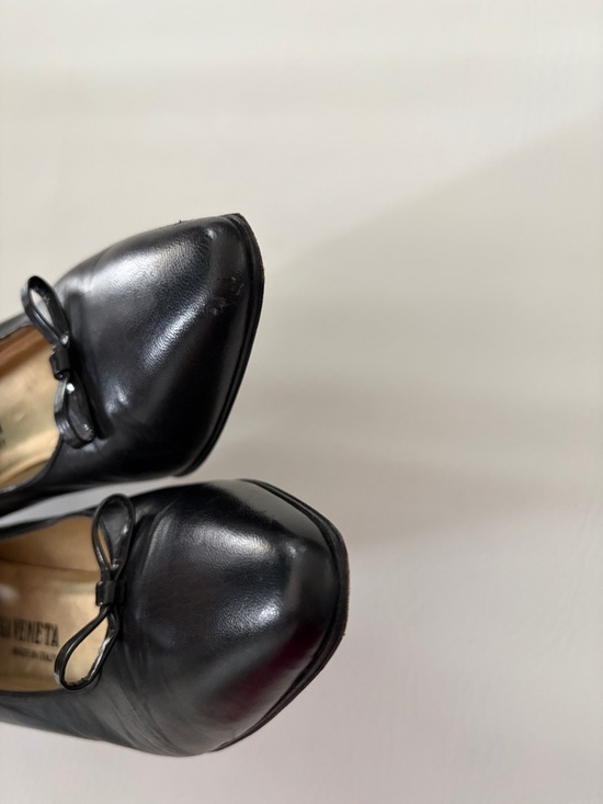 Bottega Veneta Vintage Women’s Shoes Low Heels Leather Pumps Black Size 9 - Picture 12 of 13